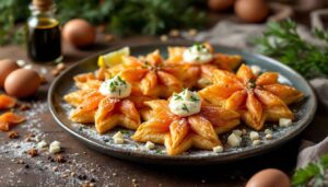 Flocon feuilleté au saumon et fromage frais : la recette parfaite à picorer à l’apéro de Noël