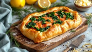 Ce feuilleté au saumon fait un effet waouh dès la première bouchée : doré, fondant, et prêt en 30 minutes
