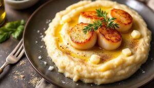 Mettez vos Saint-Jacques sur cette purée de légume d'hiver oublié pour un plat à la fois simple et raffiné