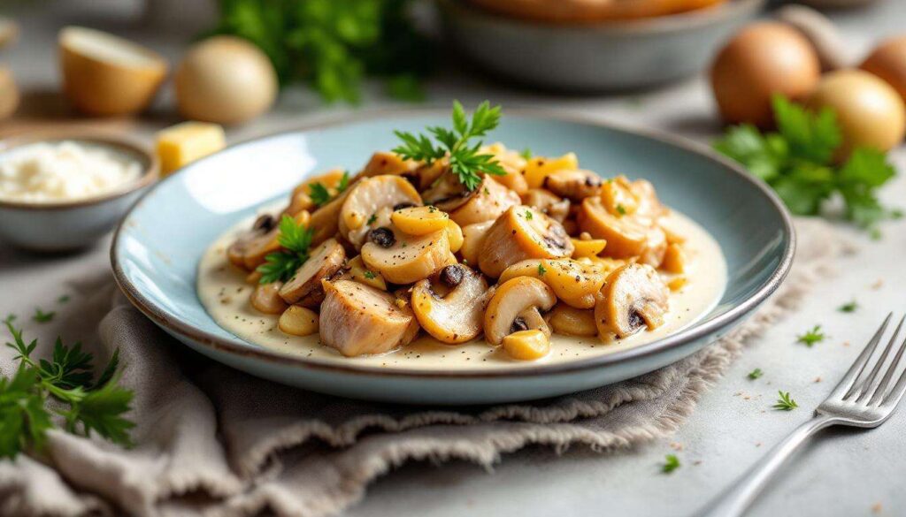 Sauté de porc à la crème et à la moutarde à l’ancienne