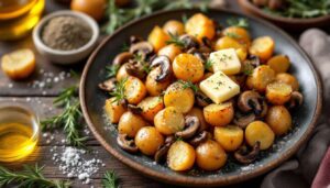 Pommes de terre aux champignons au four : fondantes et dorées, tout simplement