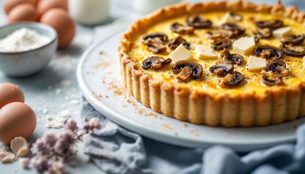 Flemme de cuisiner ? Testez cette recette de quiche express sans pâte champignons-comté (prête en 12 minutes !)