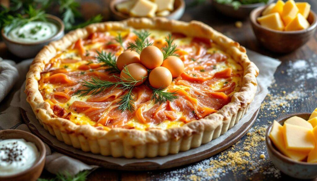 Cette quiche au saumon est toute simple à faire et un succès à tous les coups !