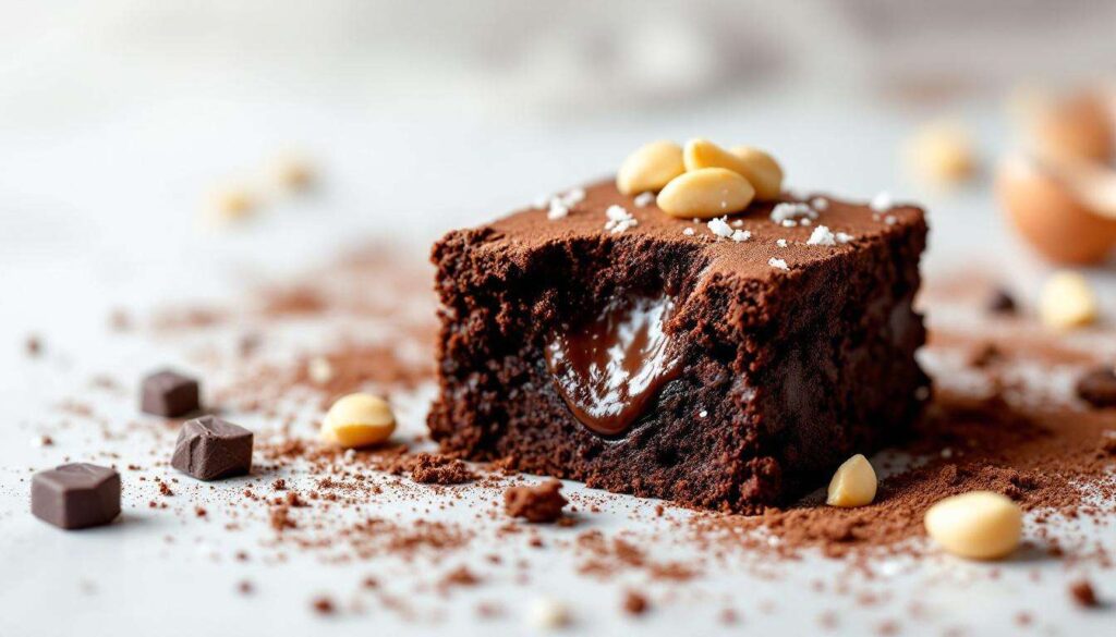 Le brownie à tester absolument : chocolat noir intense, cacahuètes croquantes et cœur fondant à la cuillère