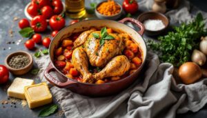 Poulet basquaise en cocotte : la recette du Sud-Ouest prête en 35 minutes chrono