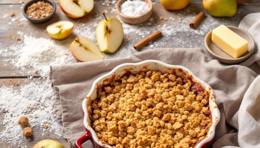Crumble pommes-poires express : le dessert réconfortant prêt en 30 minutes pour février