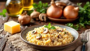 Risotto aux champignons onctueux : la technique italienne pour un résultat crémeux sans crème